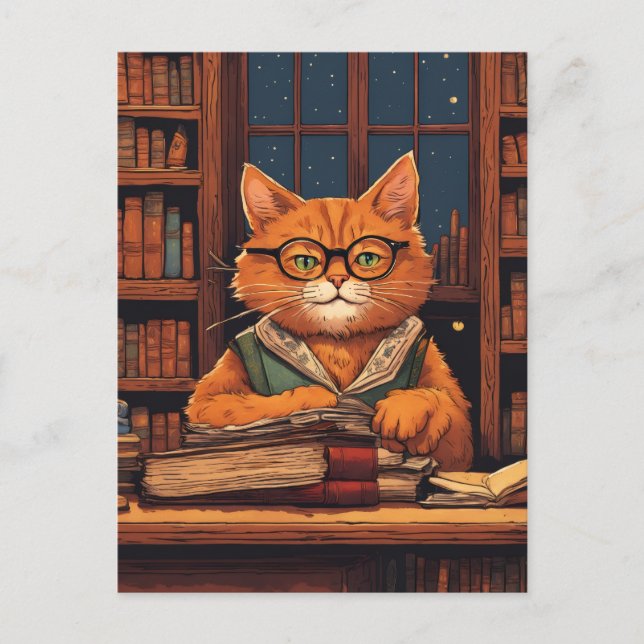 bibliotekskatt #21 vykort (Framsida)