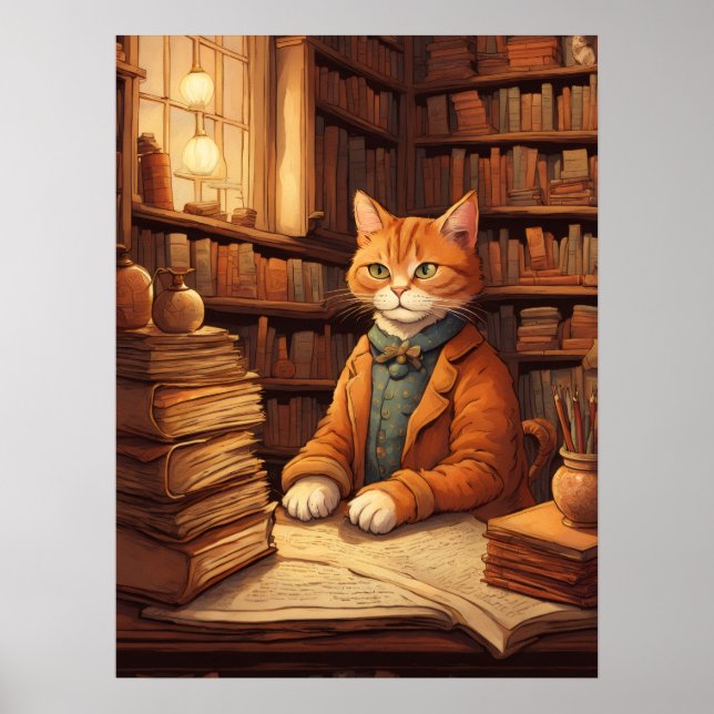 bibliotekskatt #2 affisch (Framsidan)