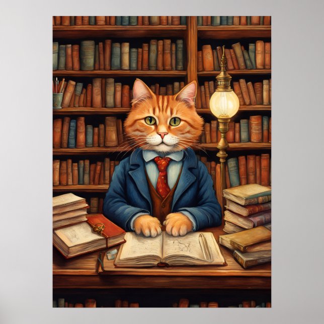 bibliotekskatt #3 affisch (Framsidan)