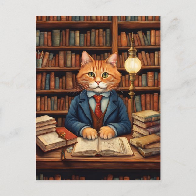 bibliotekskatt #3 vykort (Framsida)