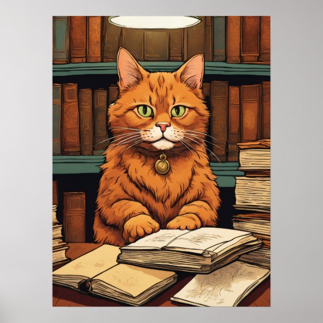 bibliotekskatt #8 affisch (Framsidan)
