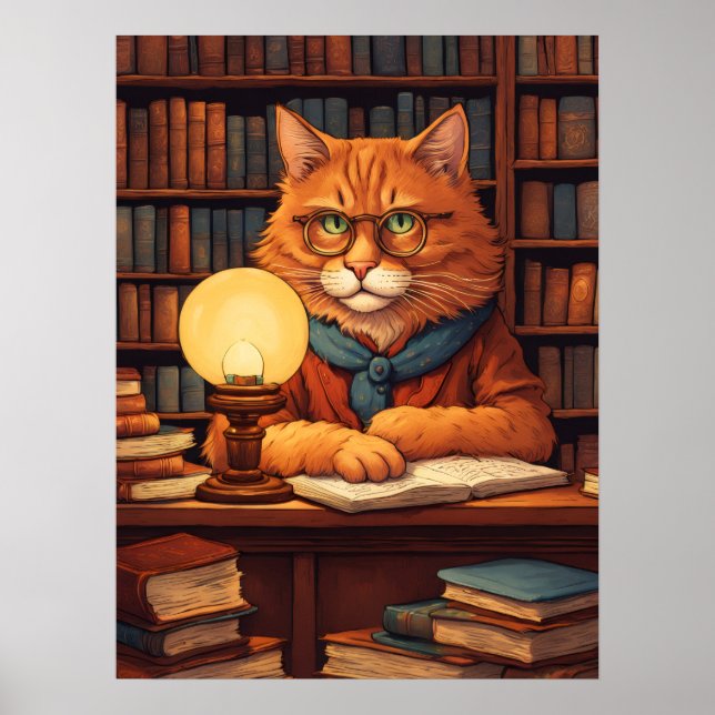 bibliotekskatt #9 affisch (Framsidan)