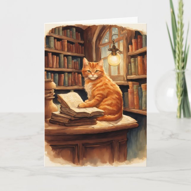 bibliotekskatt vykort (Framsida)
