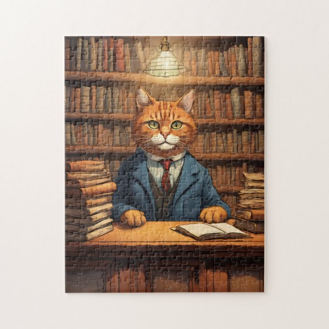 bibliotekskattpussel #20 pussel (Vertikal)