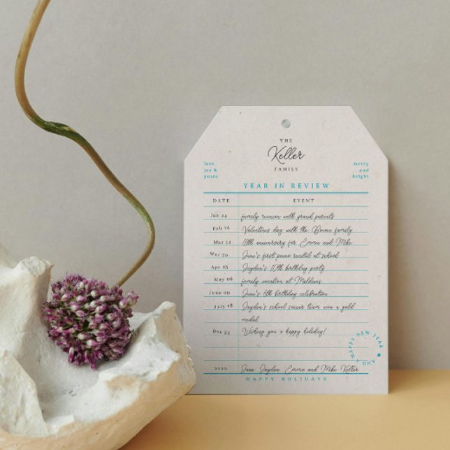 Bibliotekskort Årsöversikt Platt Julkort (Skapare uppladdad)