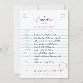 Bibliotekskort Årsöversyn Platt Julkort