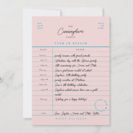 Bibliotekskort Årsöversyn Platt Julkort