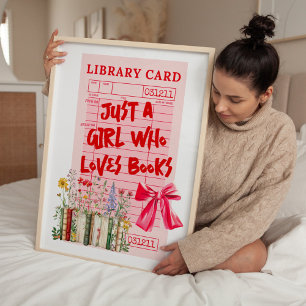 Bibliotekskort Hetaste Tjejer Läs Böcker Fototryck