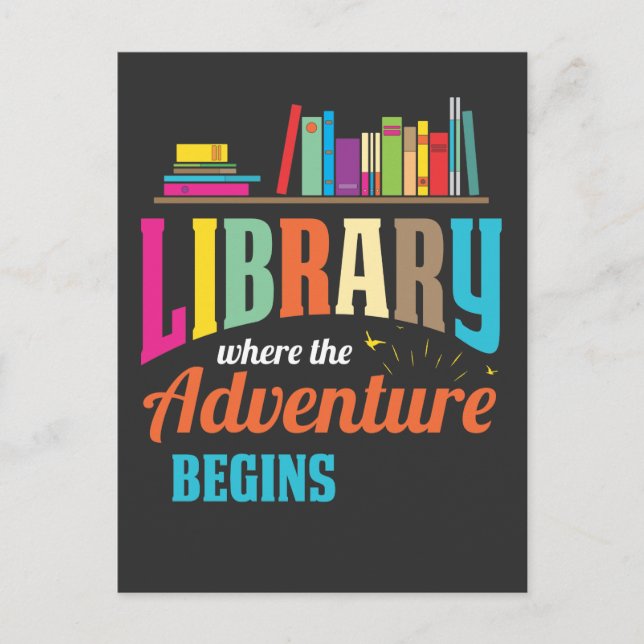 Biblioteksläsare i bibliotek Fläkt - bok älskare Vykort (Framsida)