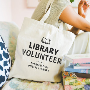Biblioteksnamn volontär tygkasse