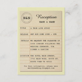 Biblioteksreception Författare Bröllop Böcker Lära Inbjudningar