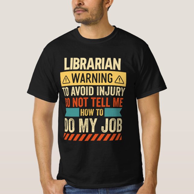 Biblioteksvarning T Shirt (Framsida)