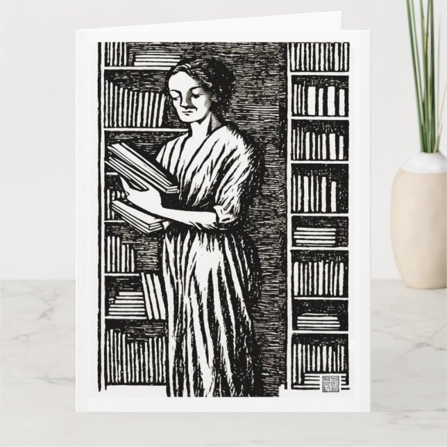 Bibliothecarius - Bibliotekariskt hälsningskort Kort (Framsida)