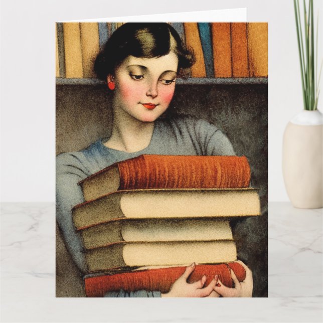 Bibliothecarius - Bibliotekariskt hälsningskort Kort (Framsida)
