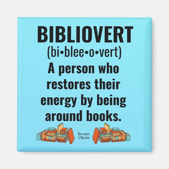 Bibliovert Bok Addict Magnet (Framsidan)