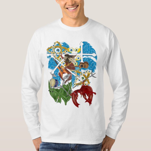 Biblisk, exakt ängelkamp t shirt (Framsida)