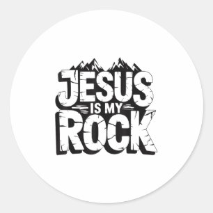 Biblisk Jesus är min kristna Sten Runt Klistermärke