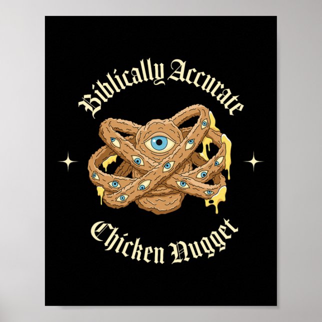 Biblisk noggrann kycklingnugget poster (Framsidan)