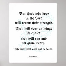 Biblisk poster, kristen poster, Isaiah 40:31