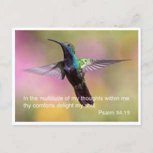 Biblisk versus - Psalm 94 verse 19 Vykort