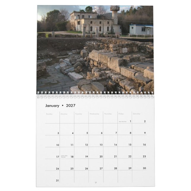 Bibliska arkeologiplatser i Israel i dag Kalender (Jan 2027)