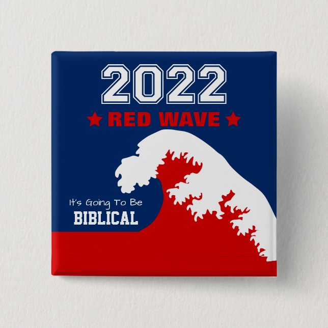 Bibliska mittvillkor 2022 Röd våg Knapp (Framsida)