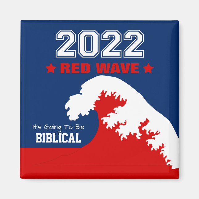 Bibliska mittvillkor 2022 Röd våg Magnet (Framsidan)