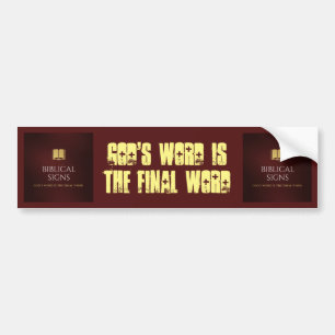 Bibliska skyltar 2020"Guds Ord" Bumper Sticker Bildekal
