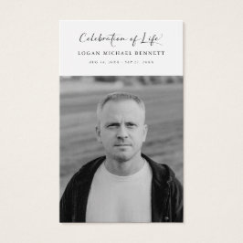 Bibliskt Firande i livets begravningskort Visitkort