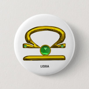 BIBRA Guld Zodiac Birthday-tecken Knapp