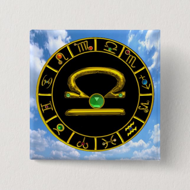 BIBRA/ZODIAC BIRTHDAY-TECKEN KNAPP (Framsida)