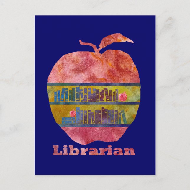 Bibrarian Apple Vykort (Framsida)
