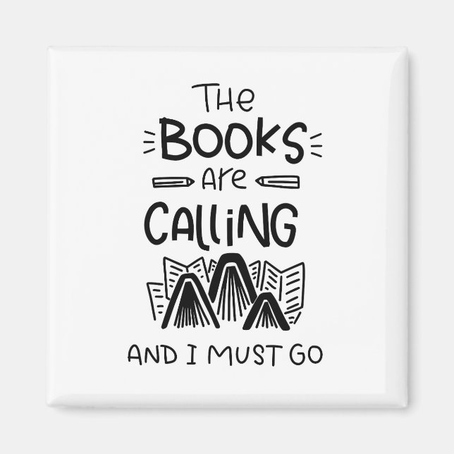 Bibrarian, Bok, Älskare, Bookworm Magnet (Framsidan)