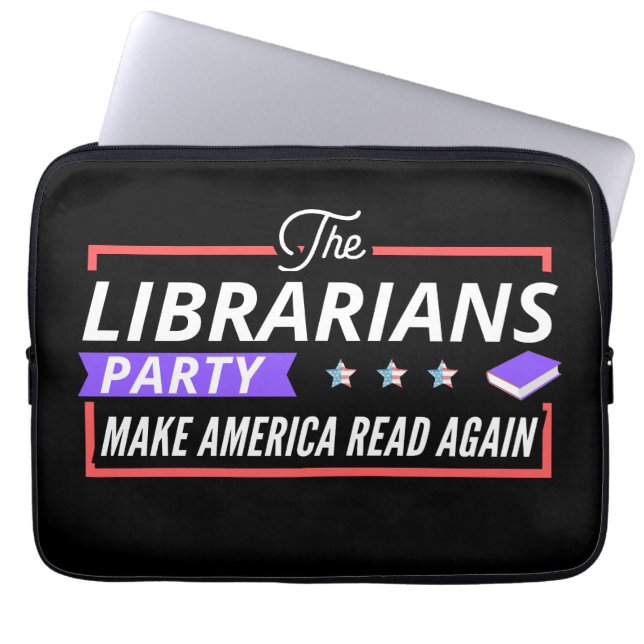 Bibrarian Gift for Readers, Bibrarian Party Laptop Fodral (Framsidan)
