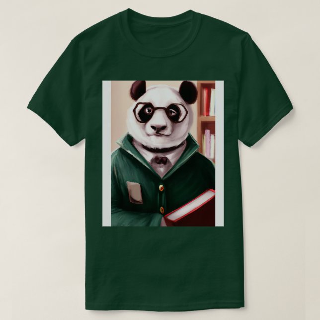 Bibrarian Panda 1 T Shirt (Design framsida)