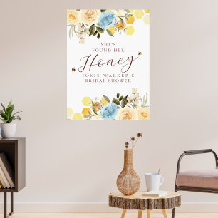 Bibröllop med bikupa-tema poster
