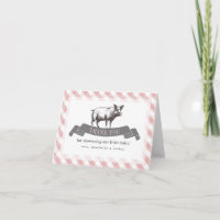 Bibs & Ribs BBQ Rustic Rosa Gingham Baby Shower