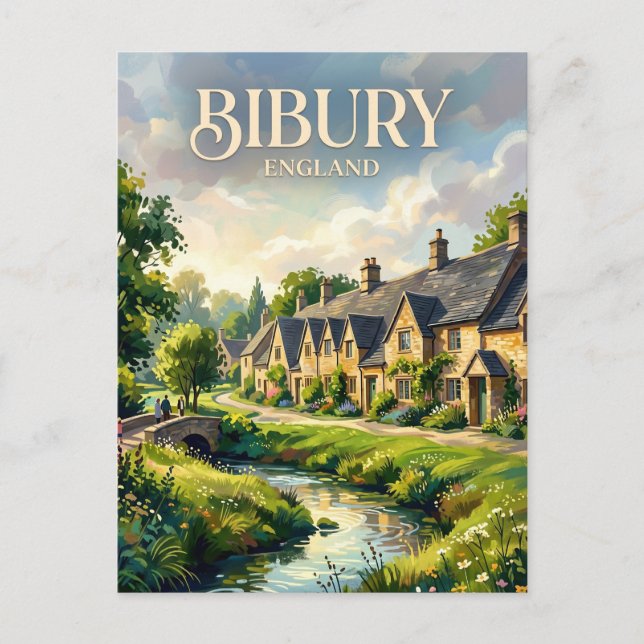 Bibury Storbritannien Vykort (Framsida)