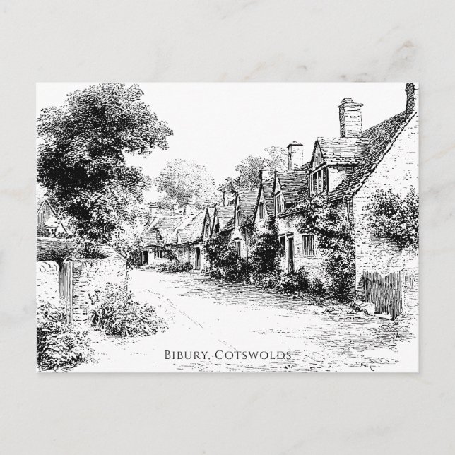 Bibury Village, Cotswments, Förenade kungariket Vykort (Framsida)
