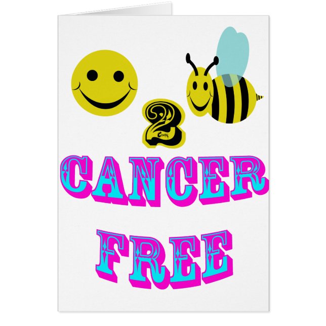 bicancer för lycklig 2 frigör hälsningskort (Framsidan)