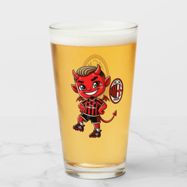 Bicchiere Milano calcio Glaskopp (Framsida fylld)