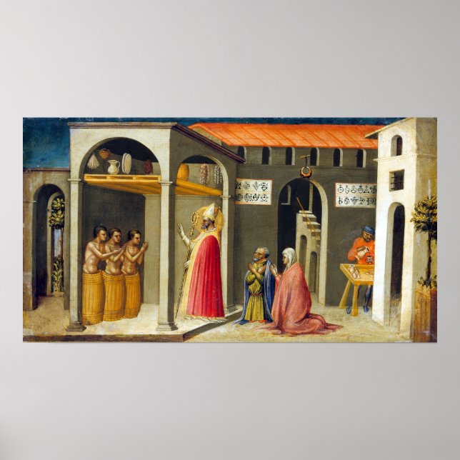 Bicci di Lorenzo Sanktt Nicholas Resuscitating Poster (Framsidan)