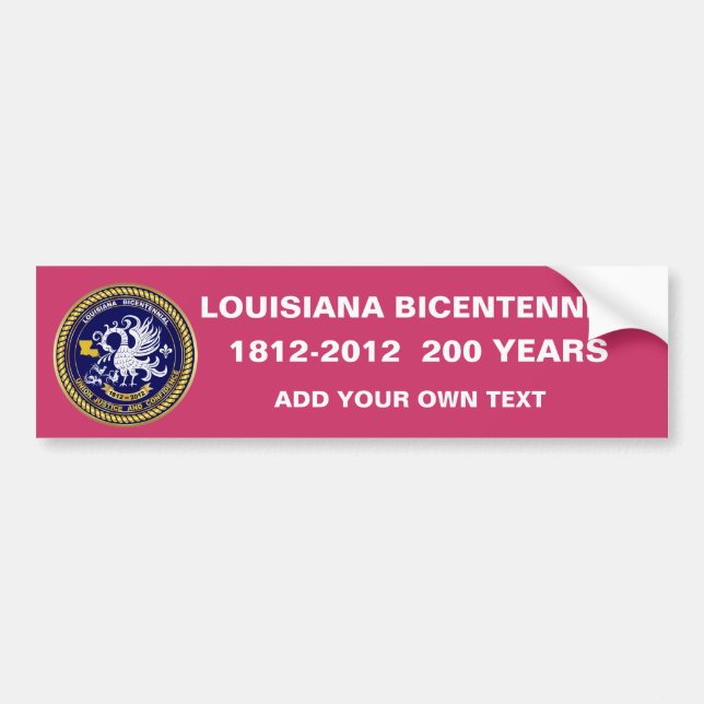 Bicentennial Louisiana Mardi Gras som partyet ser, Bildekal (Framsidan)