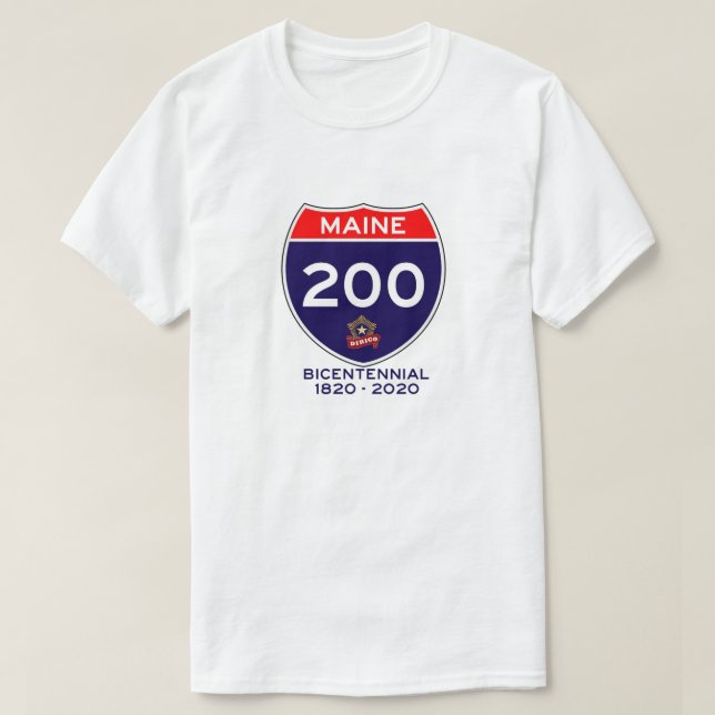 Bicentennial Maine 200. årsdag T-shirt (Design framsida)