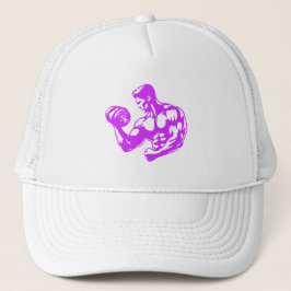 Bicep Curl Minimalist Gym - Purple Fitness Design Keps