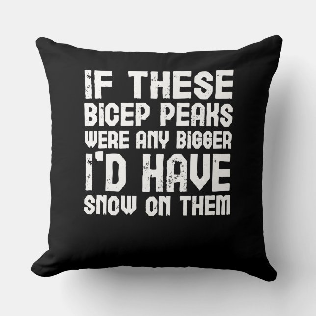 Biceps Fitness Gym Workout Arm Day Kudde (Framsida)
