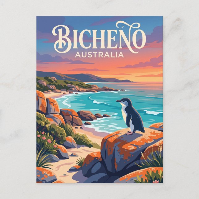 Bicheno Australien Vykort (Framsida)