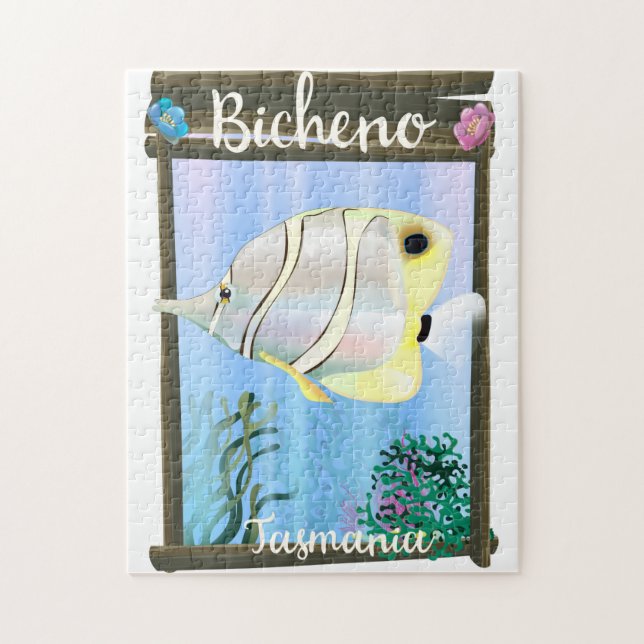 Bicheno Tasmanien vintage reseaffisch Pussel (Vertikal)