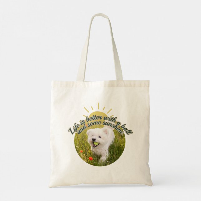 Bichon & Ball Maskrosdagar  Tygkasse (Baksida)