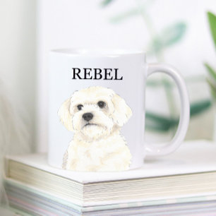 Bichon, Bolognese, Koton, Havanese, Malta Kaffemugg